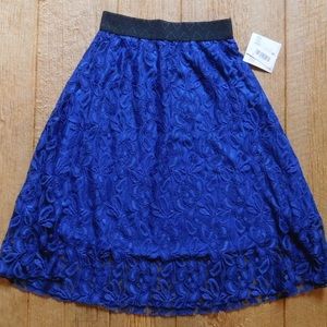 Lularoe lace skirt blue